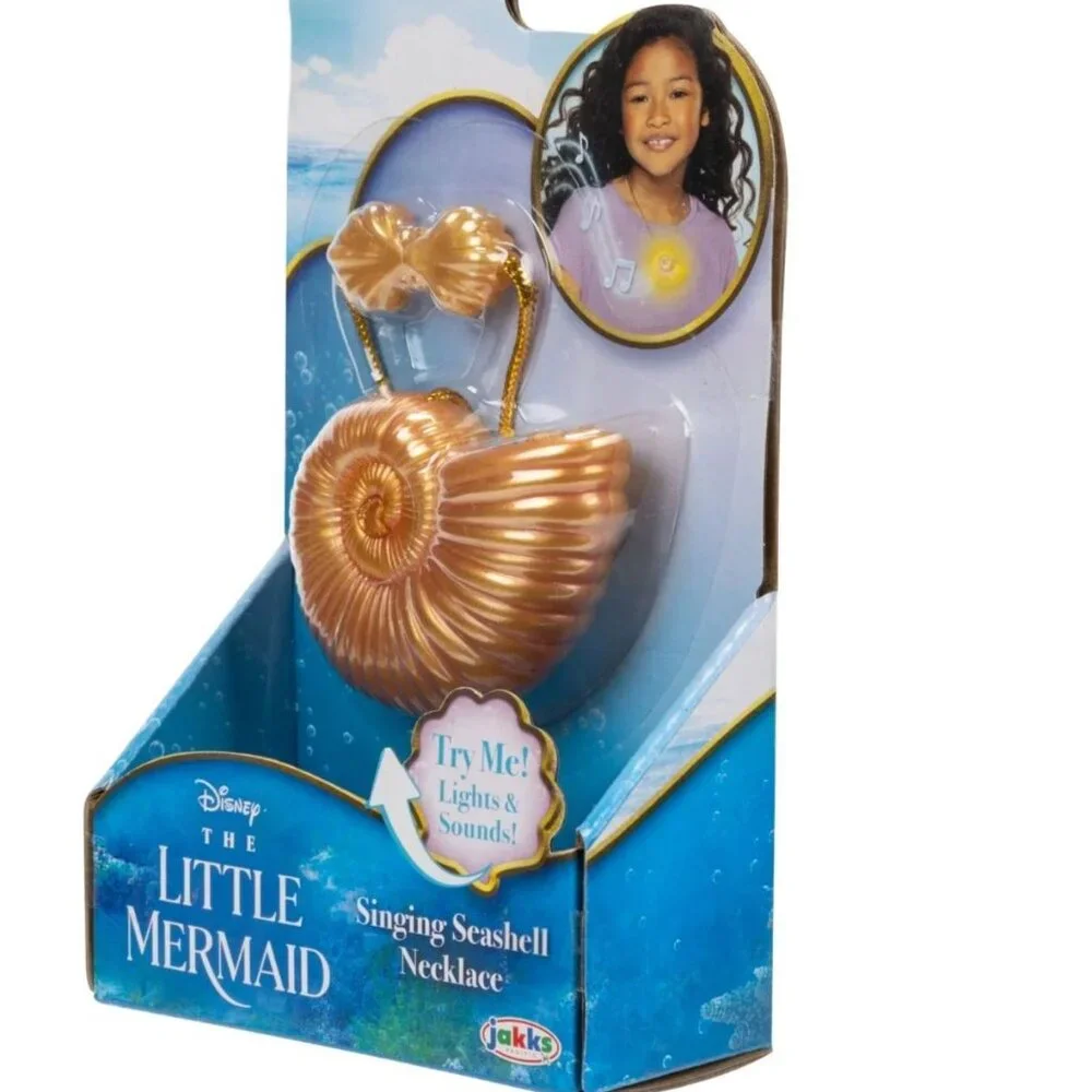 DISNEY The Little Mermaid Ariel SINGING Seashell LIGHT UP Necklace NEW
